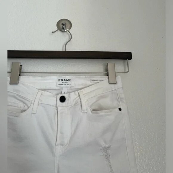 FRAME Mid-Rise Distressed Skinny Jeans - Picture 3 of 6